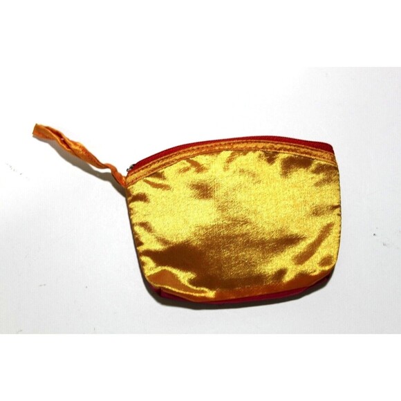 Satin Coin Purse Jewelry Organizer Small Embroidered Viet Nam Woman's 5" x 4" - Picture 2 of 3